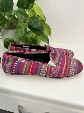 Vans Colourful Slip on Loafers, Size 8.5